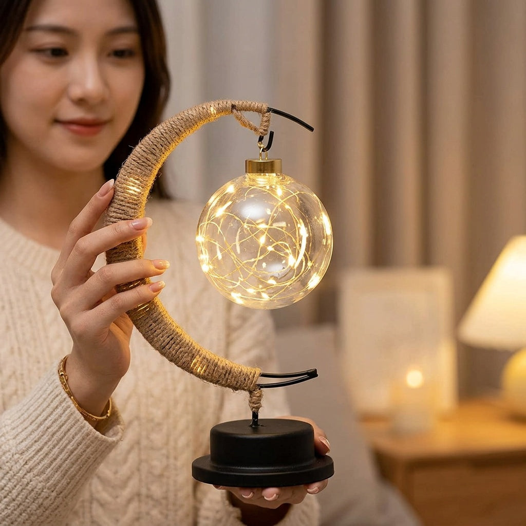 Crescent Moon LED Lamp - Soft Ambient Night Light