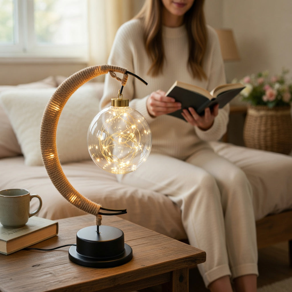 Crescent Moon LED Lamp - Soft Ambient Night Light